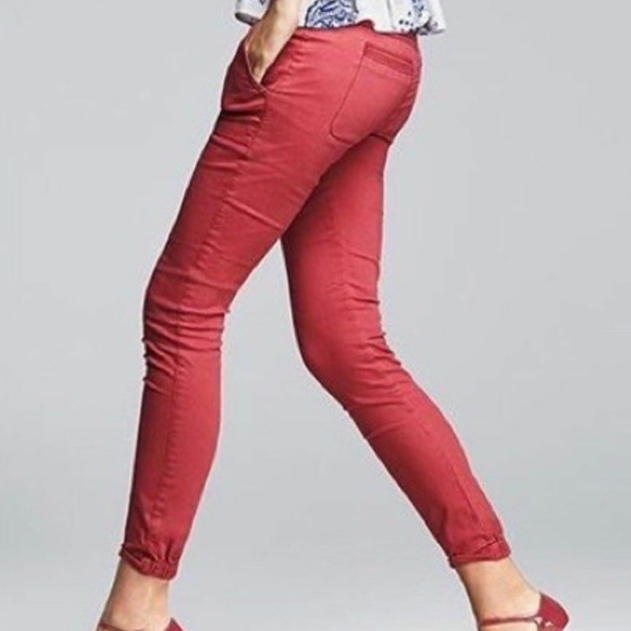 CAbi Pants - Cabi #5178 Nantucket Red Hutton Jogger Pants Sz 2